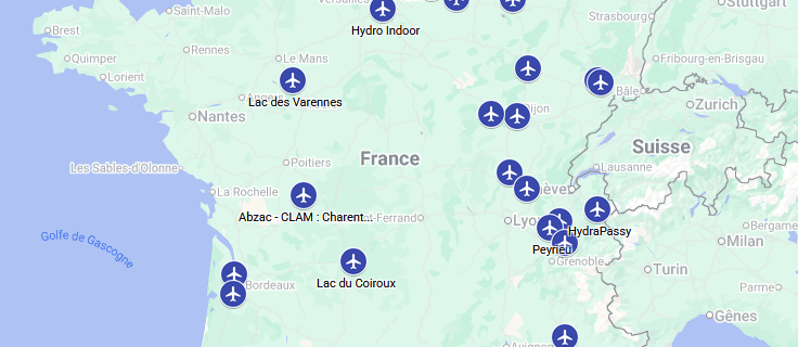 Carte interactive des hydrobases en France